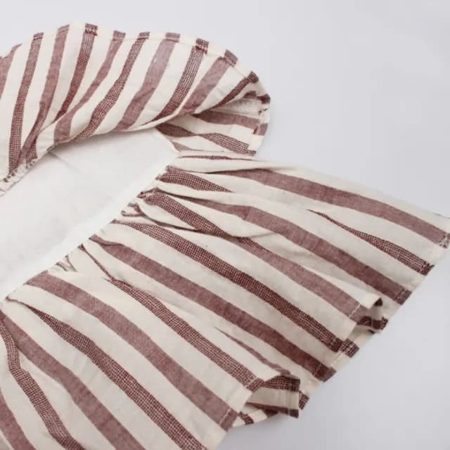 【橘魔法】棉麻直條荷葉細肩帶套裝(小可愛 背心 褲子 短褲 褲裙 女童 小童 兒童 童裝)