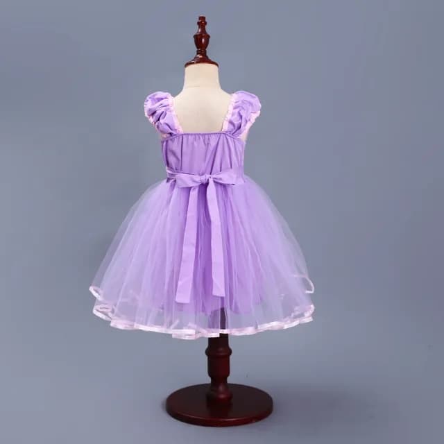 【橘魔法】紫色小包袖公主服(萬聖節 服裝 角色扮演 角色扮演 澎澎裙 洋裝 連衣裙 公主洋裝 女童 兒童 童裝)