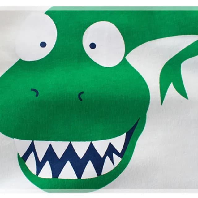 【橘魔法】假兩件拼接大眼恐龍長袖上衣(長袖上衣 童裝 男童 兒童)