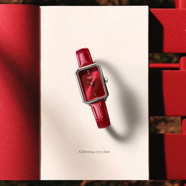 【TISSOT 天梭】廣告款 T160.110.16.423.00 SRV系列 幾何線條方形石英女錶-30mm 禮物 推薦(T1601101642300)