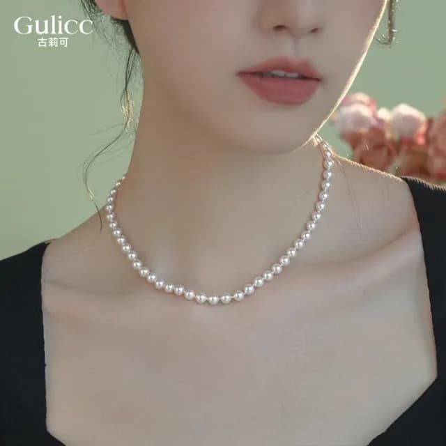 【Golicc】項鍊 最愛經典 珍珠項鍊(雙11 聖誕節 生日 鎖骨鍊 項鍊 飾品 禮物)