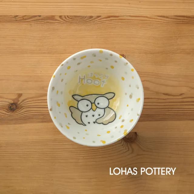 【LohasPottery 陸寶】日本製 美濃燒 動物卡通釉下彩壓紋餐具|5.5 吋飯碗 五入組(兒童碗 餐碗)