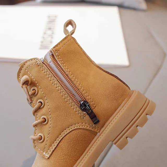 【橘魔法】復古仿舊刷色短靴(皮靴 靴子 童鞋 鞋子 中性款 男童 女童 兒童 童裝)