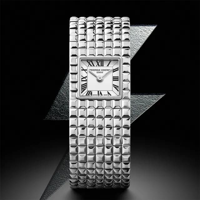 【CONSTANT 康斯登】Classics Manchette 閃耀搖滾方形石英女錶 禮物 送禮 推薦(FC-200WR1MC6B)