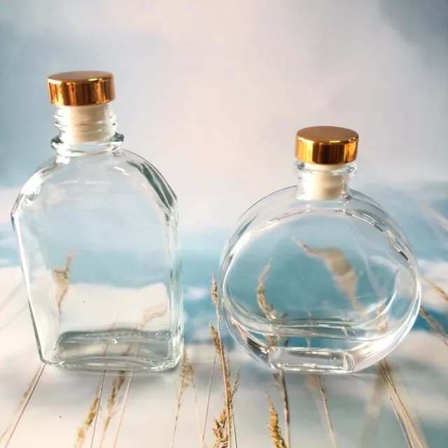 【A-ONE 匯旺】祝福瓶 黃金造型瓶蓋 100ml 浮游花瓶 香水瓶 擴香浮游花 香薰瓶 玻璃瓶