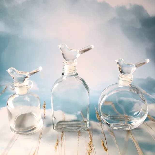 【A-ONE 匯旺】永生花擴香瓶 雀鳥造型瓶蓋 浮游花瓶 100ml 漂浮花瓶 透明花瓶 小花瓶