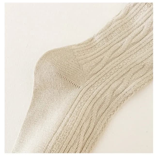 【橘魔法】加絨純柔和色單直條褲襪(連褲襪 大童 褲襪 襪子 內搭褲 厚 刷毛 厚款 女童 兒童 童襪 童裝 保暖)