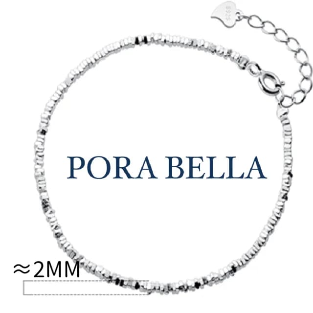 【Porabella】925純銀小碎銀知性氣質 告白禮物 情人節禮物 送女友 銀飾 Bracelets