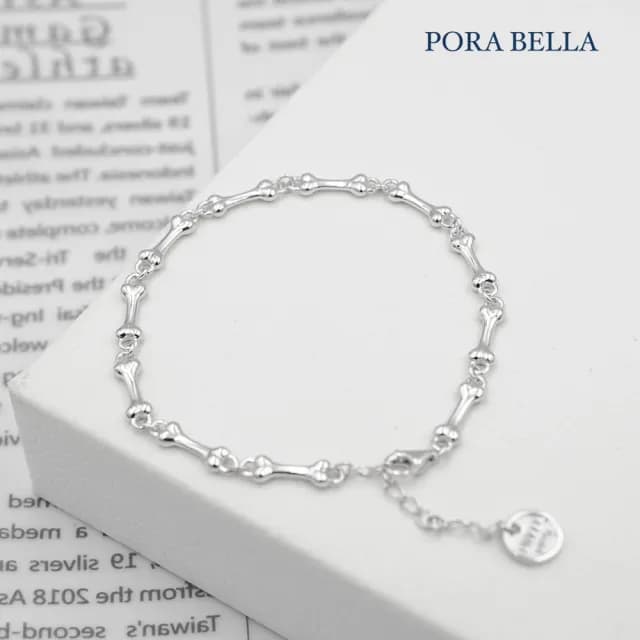 【Porabella】925純銀手鍊 幸運手鏈 狗骨頭小眾設計款純銀手鍊 情人節禮物 告白 銀飾 Bracelets