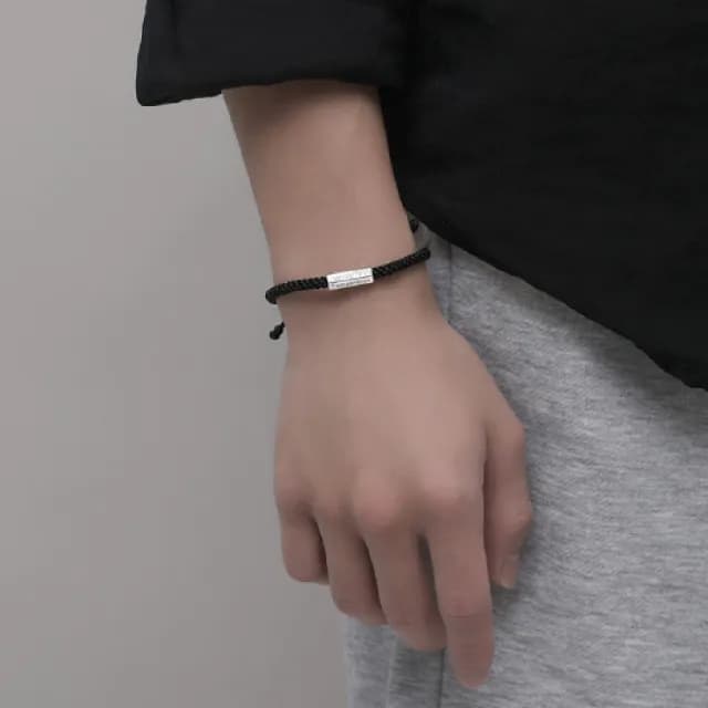 【Porabella】S925純銀手鍊 男原創設計手繩 七美德復古簡約風 送男友 生日禮物 Bracelets