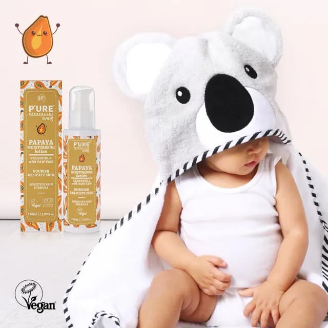 【澳洲 Pure Papayacare 即期品】木瓜嬰兒滋潤乳液含金盞花-2025年11月到期(2入組 150ml/瓶)