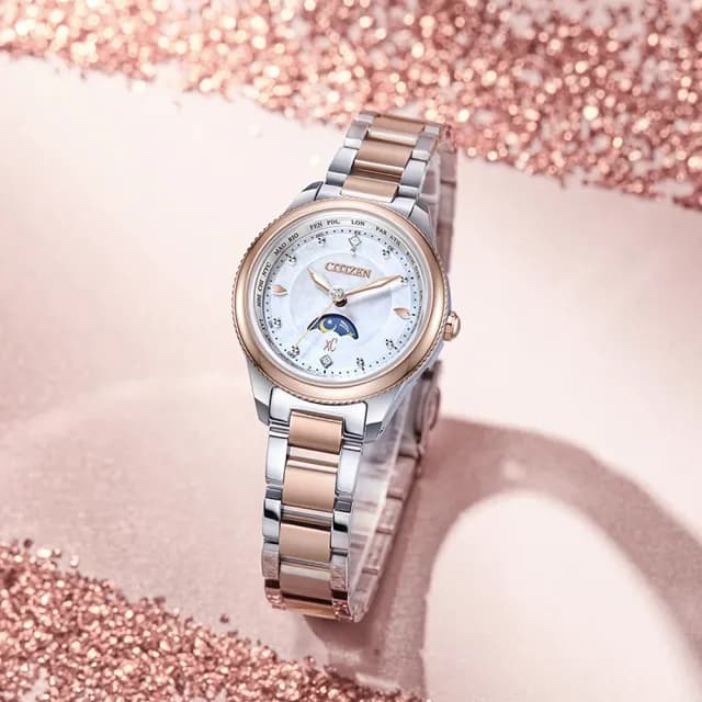 【CITIZEN 星辰】心蕊 Hebe廣告款 鈦 日月顯示光動能電波女錶 手錶 送禮 推薦(EE1007-67W)
