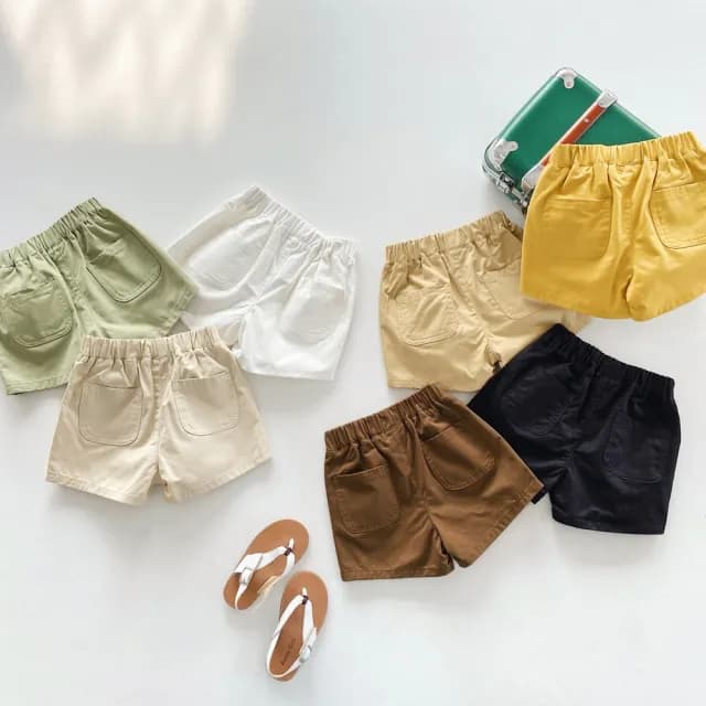 【橘魔法】原色斜紋棉休閒短褲(卡其褲 短褲 褲子 男童 女童 中性款 童裝)