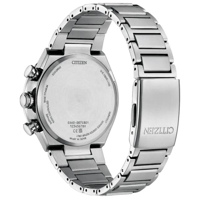 【CITIZEN 星辰】ATTESA 超級鈦 光動能 電波 計時手錶  男錶 禮物 推薦 禮物 推薦(CB5966-69E)