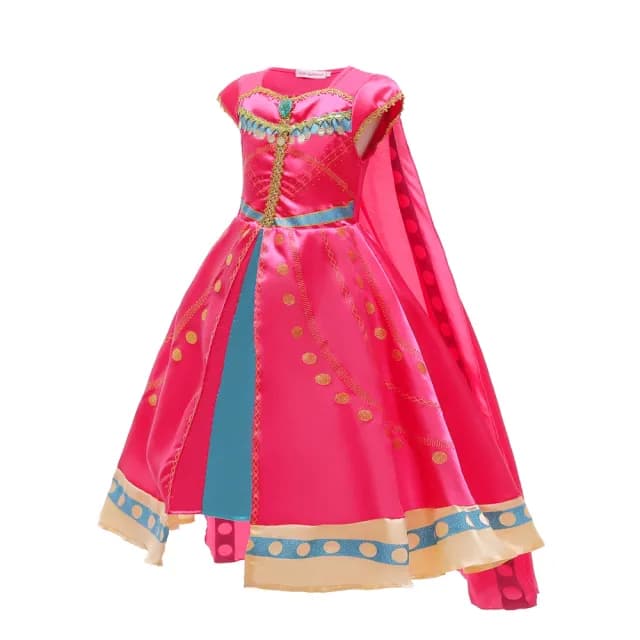 【橘魔法】萬聖節服裝 桃紅印度公主服(不含皇冠)(披風 角色扮演 cosplay 表演 女童 兒童 大童 童裝)