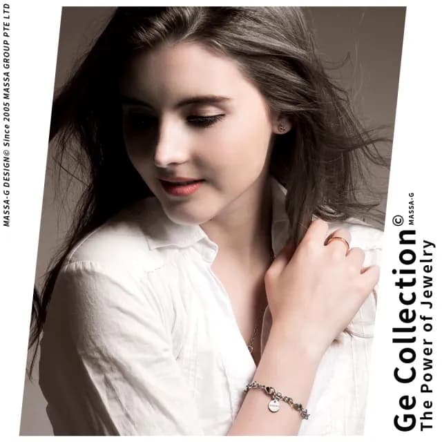 【MASSA-G】IRIS艾莉斯金屬鍺錠白鋼手鍊