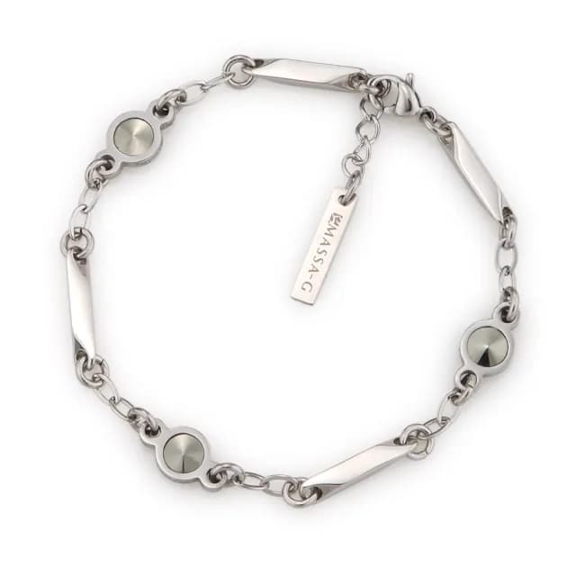 【MASSA-G】Astria星芒之鍊 金屬鍺錠白鋼手鍊