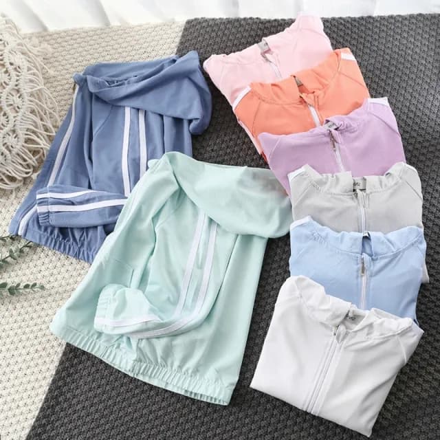 【橘魔法】涼感冰絲網眼插肩長袖連帽外套(大童 薄外套 冷氣房 防蚊 防曬 童裝 兒童 男童 女童)