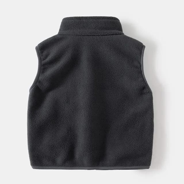 【橘魔法】拉鍊口袋搖粒絨立領背心(內搭 單穿 中性款 夾克 外套 背心 男童 女童 童裝 兒童)