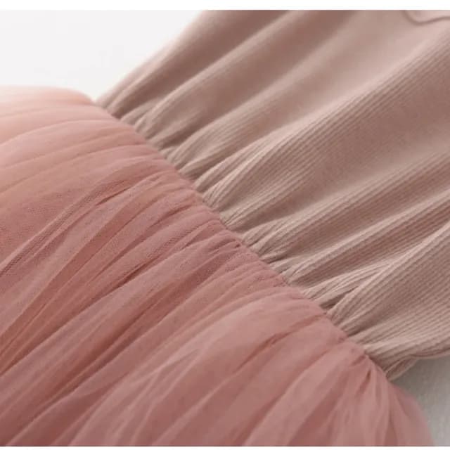 【橘魔法】純色細肩帶澎澎紗裙洋裝(襯裙 內搭 防走光 連衣裙 連身裙 連身洋裝 童裝 兒童 花童 女童)