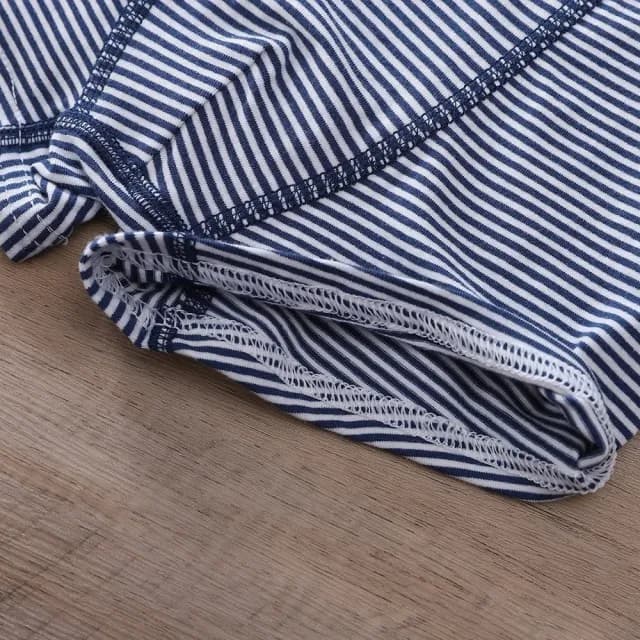 【橘魔法】(3件一組)大童 海軍風船錨條紋 無骨接縫透氣內褲(居家 四角褲 平角內褲 童裝 兒童 男童)