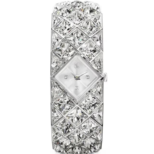 【SWAROVSKI 施華洛世奇】Curiosa Bangle 奢華水晶手鐲腕錶-21mm 情人節 送禮首選(5724515)
