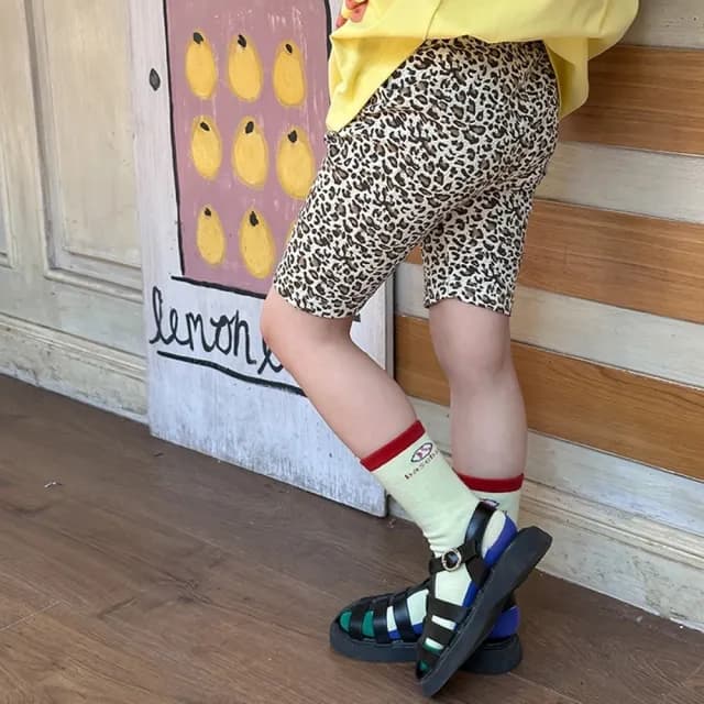 【橘魔法】純色柔軟彈性薄棉五分褲(內搭褲 中褲 貼身褲 合身褲 馬褲 褲子 女童 兒童 童裝)