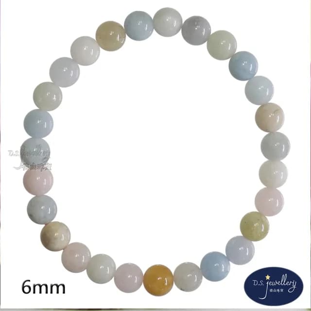 【德山珠寶】6mm5A級摩根石造型手鍊(情人節生日禮物飾品母親節手鍊CE476)