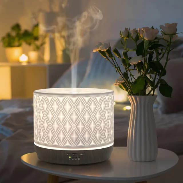 【Earnest Living】織光系列 陶瓷香氛機 500ml(加濕器/薰香機/香氛機/精油燈/水氧機)