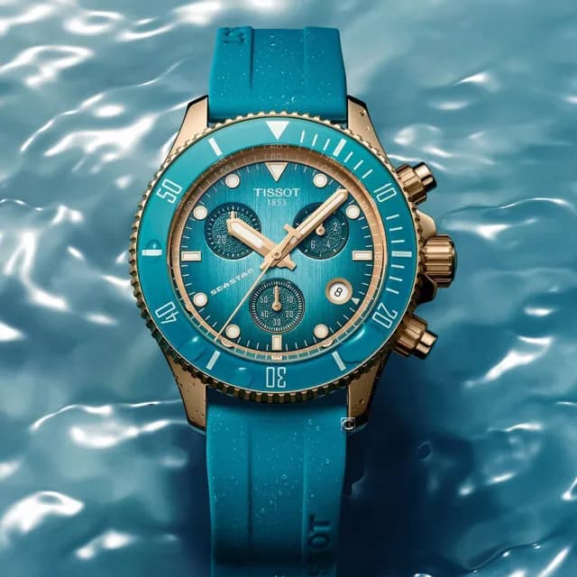 【TISSOT 天梭】官方受權 SEASTAR 1000 小海星38mm 計時運動錶 女錶 中性錶(T1202173704100)