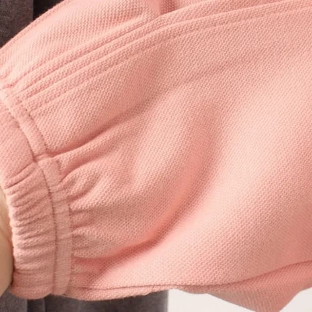 【橘魔法】皮革小標籤車線縮口長褲(大童 女童 運動褲 棉褲 縮口褲 褲子 童裝 兒童)