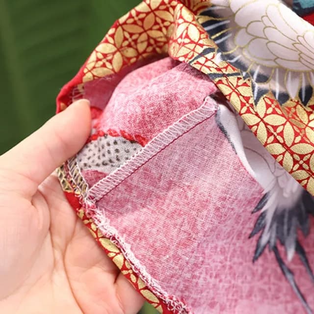 【橘魔法】龍鳳仙鶴滾邊盤扣旗袍(洋裝 過年 新年 大紅 抓周 周歲 連身裙 連衣裙 中國風 兒童 童裝 女童)