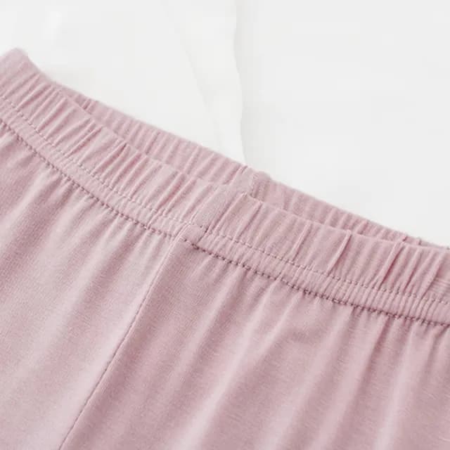 【橘魔法】微笑莫代爾木耳邊內搭褲(薄長褲 五分褲 七分褲 打底褲 空調褲 涼感 褲子 女童 兒童 童裝)