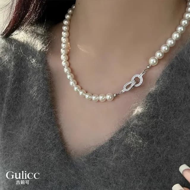 【Golicc】項鍊 最愛經典 珍珠項鍊(雙11 聖誕節 生日 鎖骨鍊 項鍊 飾品 禮物)