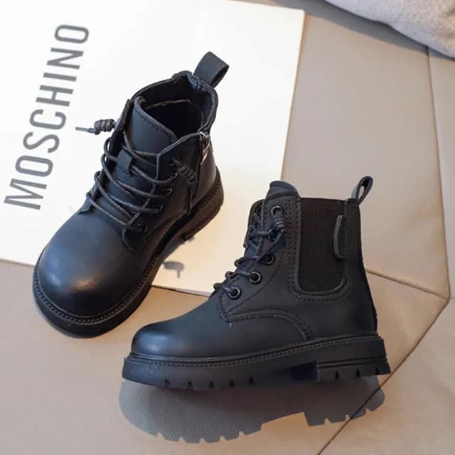 【橘魔法】復古仿舊刷色短靴(皮靴 靴子 童鞋 鞋子 中性款 男童 女童 兒童 童裝)