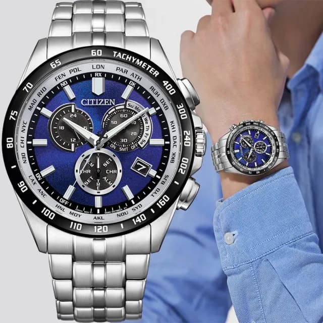 【CITIZEN 星辰】UNITE with BLUE 寧靜之海 限量 光動能電波計時手錶 禮物 送禮 推薦(CB5874-81L)