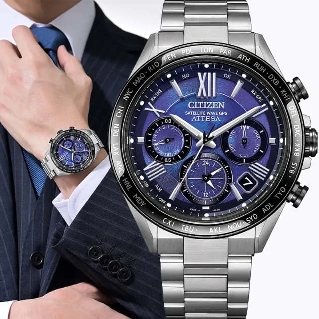 【CITIZEN 星辰】UNITE with BLUE 寧靜之海 限量 鈦 GPS衛星對時計時手錶 禮物 送禮 推薦(CC4075-50L)