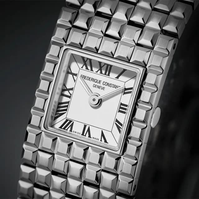 【CONSTANT 康斯登】Classics Manchette 閃耀搖滾方形石英女錶 禮物 送禮 推薦(FC-200WR1MC6B)