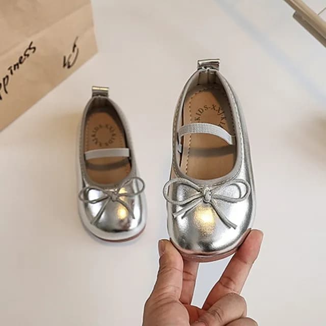【橘魔法】圓頭亮面蝴蝶結公主鞋(娃娃鞋 鞋子 女童 兒童 童裝 童鞋 皮鞋 表演 禮服 婚禮 生日 萬聖節)