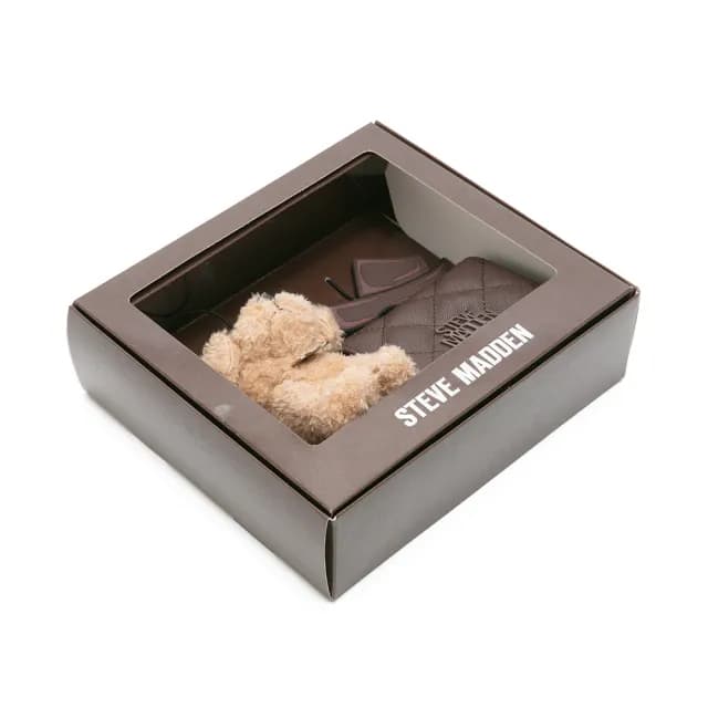 【steve madden】菱格紋零錢包/吊飾三件禮盒組(咖啡色)