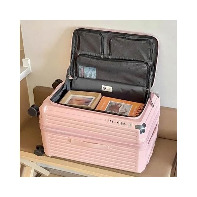 深倉1:9前開式行李箱 超大容量胖胖箱 20吋/28吋 行李箱 旅行箱 出國 擴容 抗摔 防撞 萬向輪旅行箱 密碼鎖