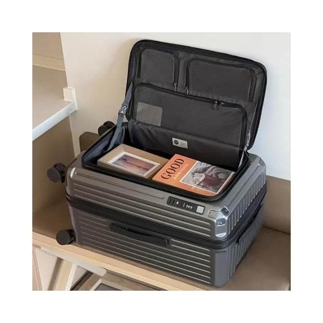 深倉1:9前開式行李箱 超大容量胖胖箱 20吋/28吋 行李箱 旅行箱 出國 擴容 抗摔 防撞 萬向輪旅行箱 密碼鎖