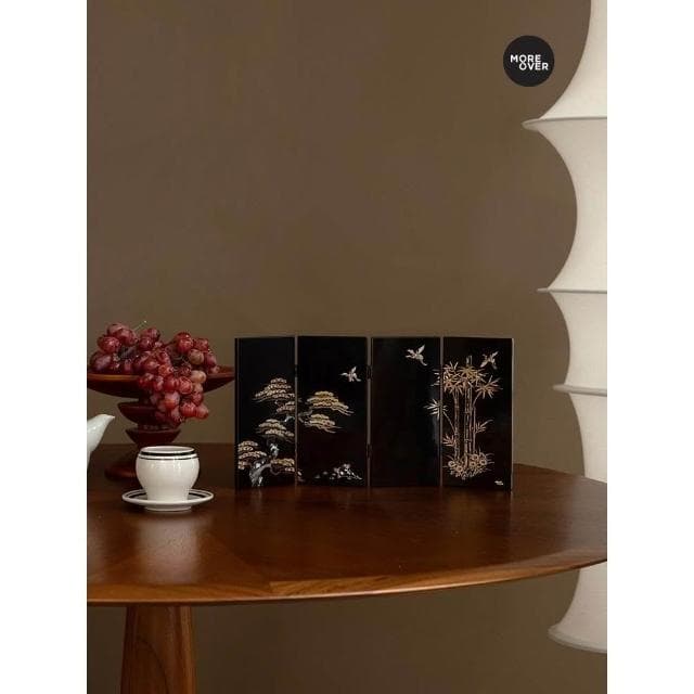 Moreover閑林隱逸桌面小屏風擺件古風新中式禮品喬遷文創生日禮物