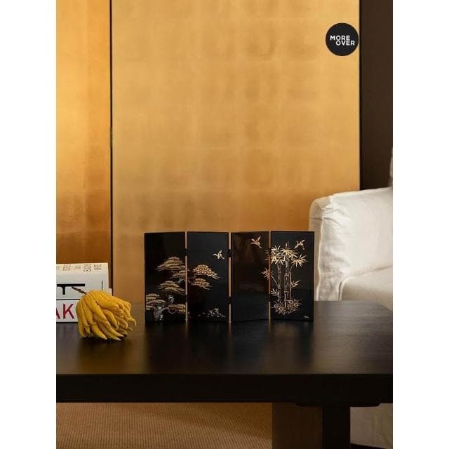 Moreover閑林隱逸桌面小屏風擺件古風新中式禮品喬遷文創生日禮物