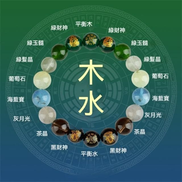 【MoonDy】手鍊 手串 手環 多寶手鍊 水晶手鍊 水火母木金 男女手串 情侶手鍊 五行互補 五路財神 送男生 送女生 生日禮物 女款