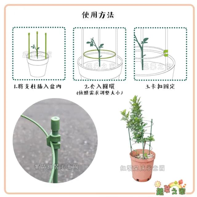 【蔬菜之家】攀藤架盆栽支架環爬藤架45公分瓜架、植物架、支架