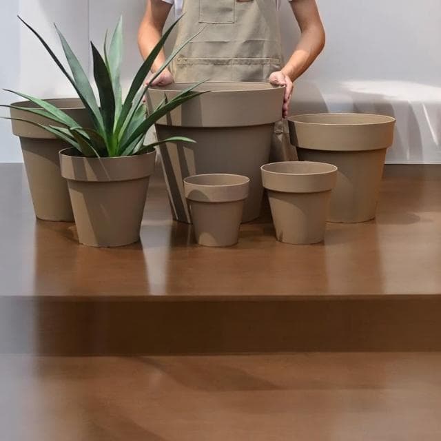 《斑啾植選》透氣疏水盆40#僅宅配|北歐風|附底盤|盆栽容器|簡約無印風 |盆器|多肉植物|觀葉植物