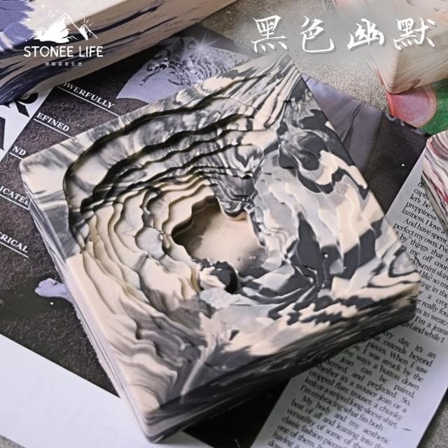時硐STONE 方形梯田(手工 收納 擺飾 飾品 收納 燭台 多肉植物盆栽 禮物 質感 療愈小物 裝飾品 菸灰缸 鑰匙盤)
