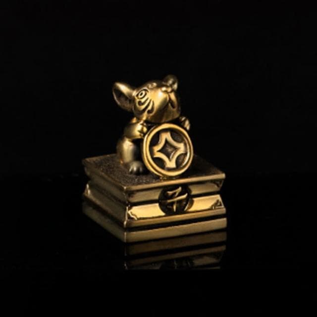 【Jaunty King】JK銀飾 黃銅 十二生肖賜福慶典 印章(彌月禮盒|生肖印章|造型印章|個人章|六分印章)