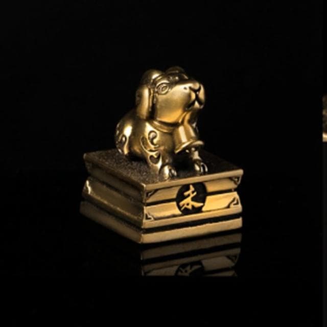 【Jaunty King】JK銀飾 黃銅 十二生肖賜福慶典 印章(彌月禮盒|生肖印章|造型印章|個人章|六分印章)